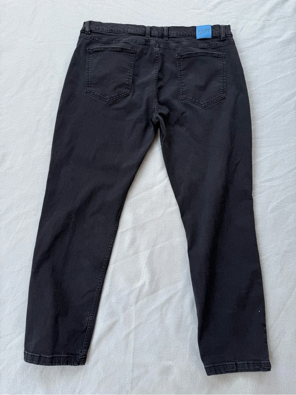 Mugsy Squid Inks Jeans 42x30 Black Stretch Casual Modern Straight Fits 38 X 28.5